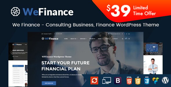 We Finance - Consulting Business WordPress Theme Logo